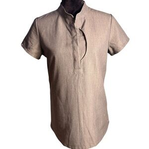 Figs | Pali Crescent Graphite Scrub Top with Chest Pocket | Sz S
